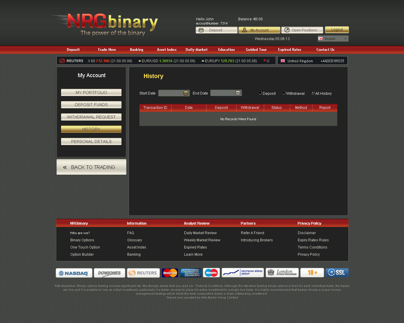 nrg binary options login