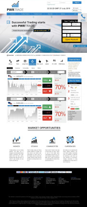 PWRTrade (No Binary Options) Home Page Screenshot