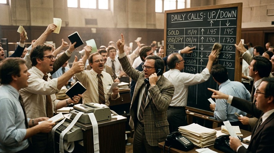 Trading floor before the internet