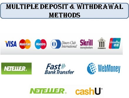 Multiple deposit/withdrawal methods