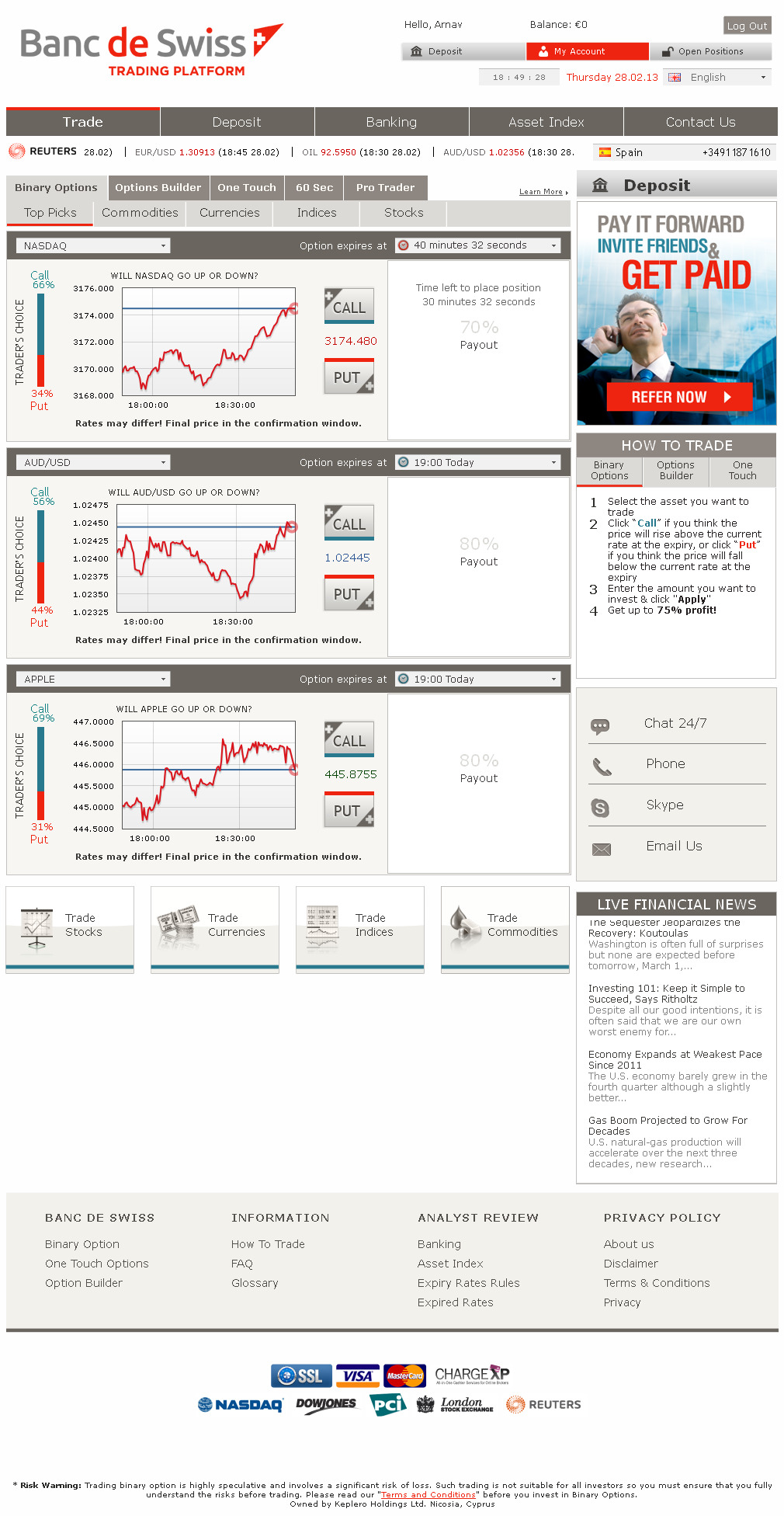 Chat with traders binary options