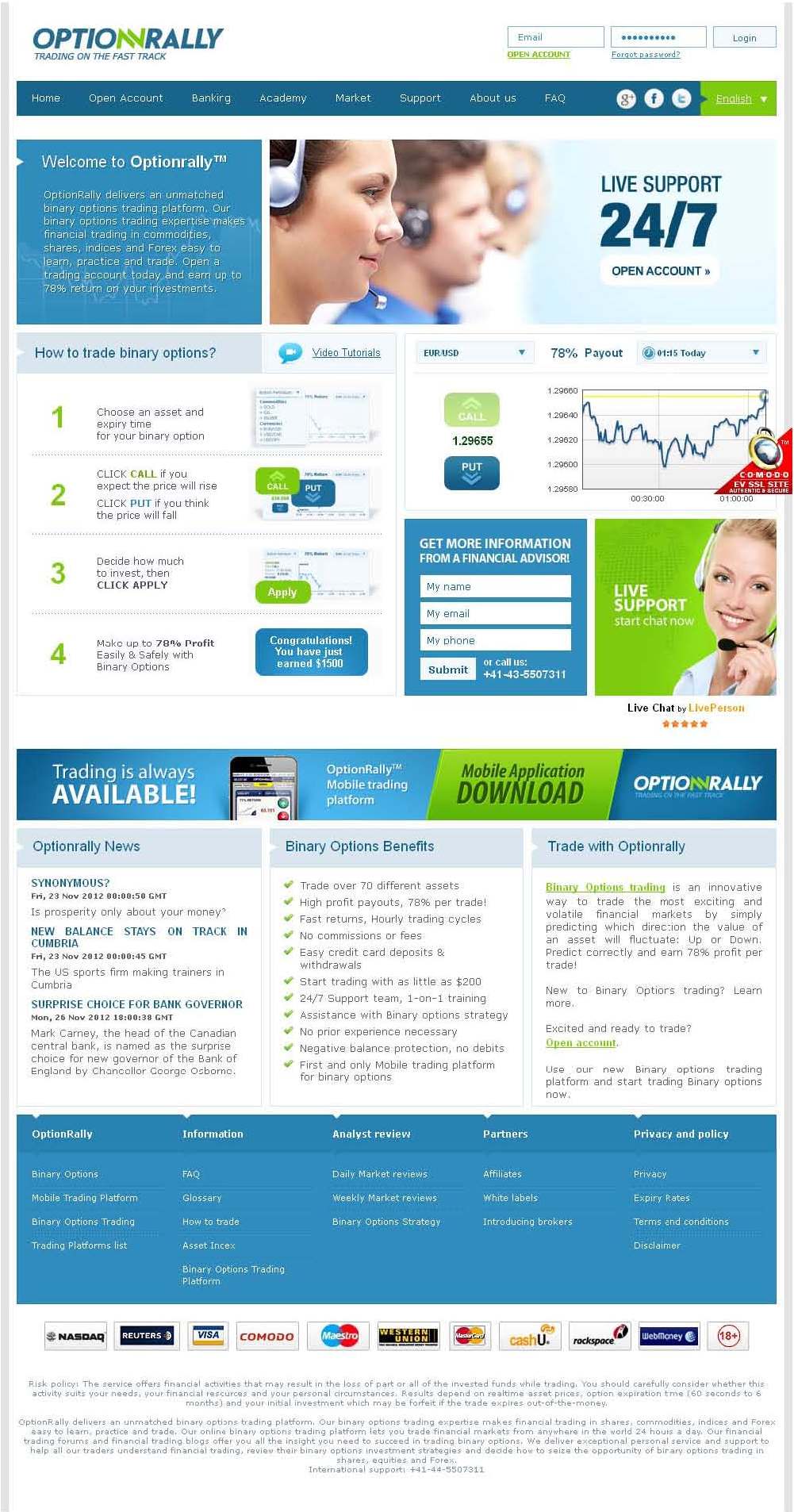 Binary options squeeze page